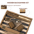 11-Inch Premium Double Stripe Inlay Backgammon Game Set