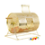 Raffle Drum, Medium Brass Raffle Ticket Spinning Cage, Holds 5,000 Tickets or 200 Ping Pong Balls