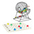 Bingo Game Set with Jumbo Bingo Cage and 1.5" Ping Pong Size Bingo Balls, Plastic Master Board