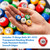 Bingo Game Master Board and 7/8" Multi-Color Plastic Bingo Balls with Easy Read Window (Black)