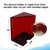 6 Deck Clear Acrylic Discard Trays, Casino Grade Discard Holder Trays for Blackjack (Red)