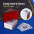 6 Deck Clear Acrylic Discard Trays, Casino Grade Discard Holder Trays for Blackjack (Red)
