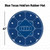 47" x 47" Blue Round Texas Hold'em Rubber Mat with Non-Slip Rubber Backing for Parties, Casino Game