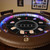 35" x 35" Round Texas Hold'em Rubber Mat with Non-Slip Rubber Backing for Parties, Casino Game