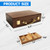 Casino Wooden Poker Chip Case with Wooden Chip Trays for Casino Nights (300 Pieces - Walnut)