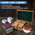 Casino Wooden Poker Chip Case with Wooden Chip Trays for Casino Nights (300 Pieces - Walnut)