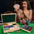 Poker Chips Carrier with 3 Wooden Poker Chip Trays for Any Thickness chips, Holds 300 Chips (Oak)