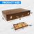 Wooden Poker Chip Case with Wooden Chip Trays for Casino Nights (500 Pieces - Walnut)