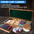 Wooden Poker Chip Case with Wooden Chip Trays for Casino Nights (500 Pieces - Walnut)
