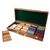 Wooden Poker Chip Case with Wooden Chip Trays for Casino Nights (500 Pieces - Walnut)