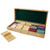 Poker Chips Carrier with 5 Wooden Poker Chip Trays for Any Thickness chips, Holds 500 Chips (Oak)
