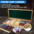 Poker Chips Carrier with 5 Wooden Poker Chip Trays for Any Thickness chips, Holds 500 Chips (Oak)