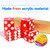 Craps Table Top Game Set, Including A Craps Layout Felt, 5 Casino Dice and A Craps ON/Off Button