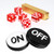 Craps Game Set. Including 5 Pieces 19mm Dice, 3" Craps On/Off Dealer Puck Button (Red)