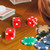 19mm Vegas Casino Style Craps Dice Set of 5 with Razor Sharp Edges(Red)