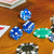 19mm Vegas Casino Style Craps Dice Set of 5 with Razor Sharp Edges(Blue)