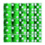 19mm Vegas Casino Style Craps Dice Set of 25 with Razor Sharp Edges(Green)