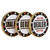 1.5" Metal Small Blind, Big Blind, Dealer Puck Buttons - Set of 3 Poker Dealer Button Set