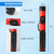2x2 Oval Deluxe Pool Cue Stick Carrying Case (Black/Red)