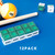 Green Billiard Pool Cue Chalks