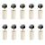 Screw-on Soft Pool Cue Tips & Nylon Ferrules Set