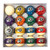 2-1/4" Dark Marbelite Swirl Style Pool Balls Set