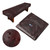 9ft Leatherette Shuffleboard Table Cover (Brown)