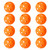 12-Pack Plastic Practice Baseballs, Training Baseballs for All Skill Levels.(Orange)