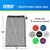 18"x12" Mesh Drawstring Net Bag, Sports Equipment Storage Bag for Gym Gear, Clothes...(Black)