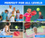 Pickleball Paddles Set with 4 Pickleball Rackets & 6 Indoor/Outdoor Pickle-Balls & Mesh Carrying Bag
