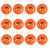 12-Pack of Outdoor Pickleball Balls Set, USAPA Standard 40 Holes Pickle Balls(Orange)