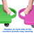 Floor Scooter Board with Handles, Sitting Scooter for Kids Indoor Play, Fun Scoot Board(Green)