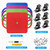 Floor Scooter Board with Handles, Sitting Scooter for Kids Indoor Play, Fun Scoot Board(4 Colors, 4-Pack)