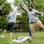 Set of 8 Premium Weather Resistant Regulation Size and Weight Cornhole Bean Bags. (Stars Stripes Flag)