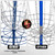 Portable 12-Chain Disc Golf Targets Basket, Metal Flying Disc Golf Practice Basket(Portable-Blue)