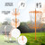 Portable 12-Chain Disc Golf Targets Basket, Metal Flying Disc Golf Practice Basket(Portable-Orange)