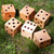 3.5-Inch Premium Oak Giant Yard Dice Set with Carrying Bag and Yardzee & Farkle Scorecard.
