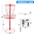 Portable 12-Chain Disc Golf Targets Basket, Metal Flying Disc Golf Practice Basket(Portable-Red)