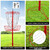 Portable 12-Chain Disc Golf Targets Basket, Metal Flying Disc Golf Practice Basket(Portable-Red)