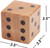3.5-Inch Premium Oak Giant Yard Dice Set with Bucket and Yardzee & Farkle Scorecard.