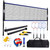 Volleyball and Badminton Combo Set with Net,4 Rackets,3 Birds,PU Volleyball and Carrying Bag(Recreational)