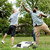 Set of 8 Premium Weather Resistant Regulation Size and Weight Cornhole Bean Bags.(Black & Grey)