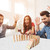 28 Piece Giant Wooden Dominoes with Multi-Color Dots for Outdoor Lawn Yard Games