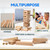54-Piece Medium Tumbling Timbers,Wooden Blocks Stacking Floor Game Set for Kids- Build to Over 3ft