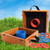 Quality Outdoor Solid Wood Washer Toss Game Set with Set of 8 Replacement Washers- Oak