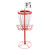 24-Chain Disc Golf Targets Basket, Metal Flying Disc Golf Practice Basket(Professional-Red)