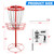24-Chain Disc Golf Targets Basket, Metal Flying Disc Golf Practice Basket(Professional-Red)