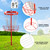 24-Chain Disc Golf Targets Basket, Metal Flying Disc Golf Practice Basket(Professional-Red)