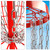 24-Chain Disc Golf Targets Basket, Metal Flying Disc Golf Practice Basket(Professional-Red)