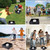 Quality Outdoor Solid Wood Washer Toss Game Set with Set of 8 Replacement Washers - Black